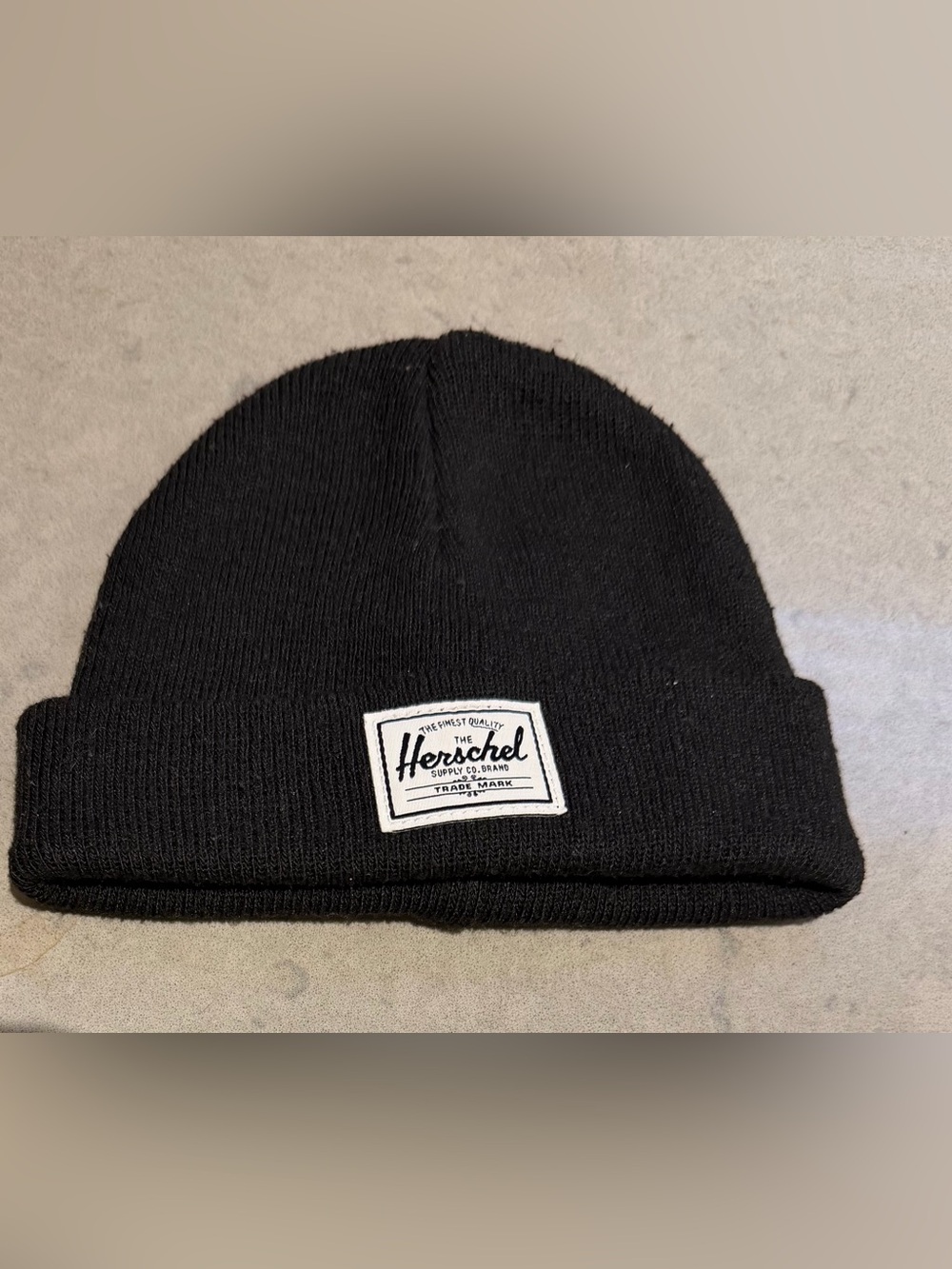 Herschel Supply Company Classic Black Knit Beanie 0-3m